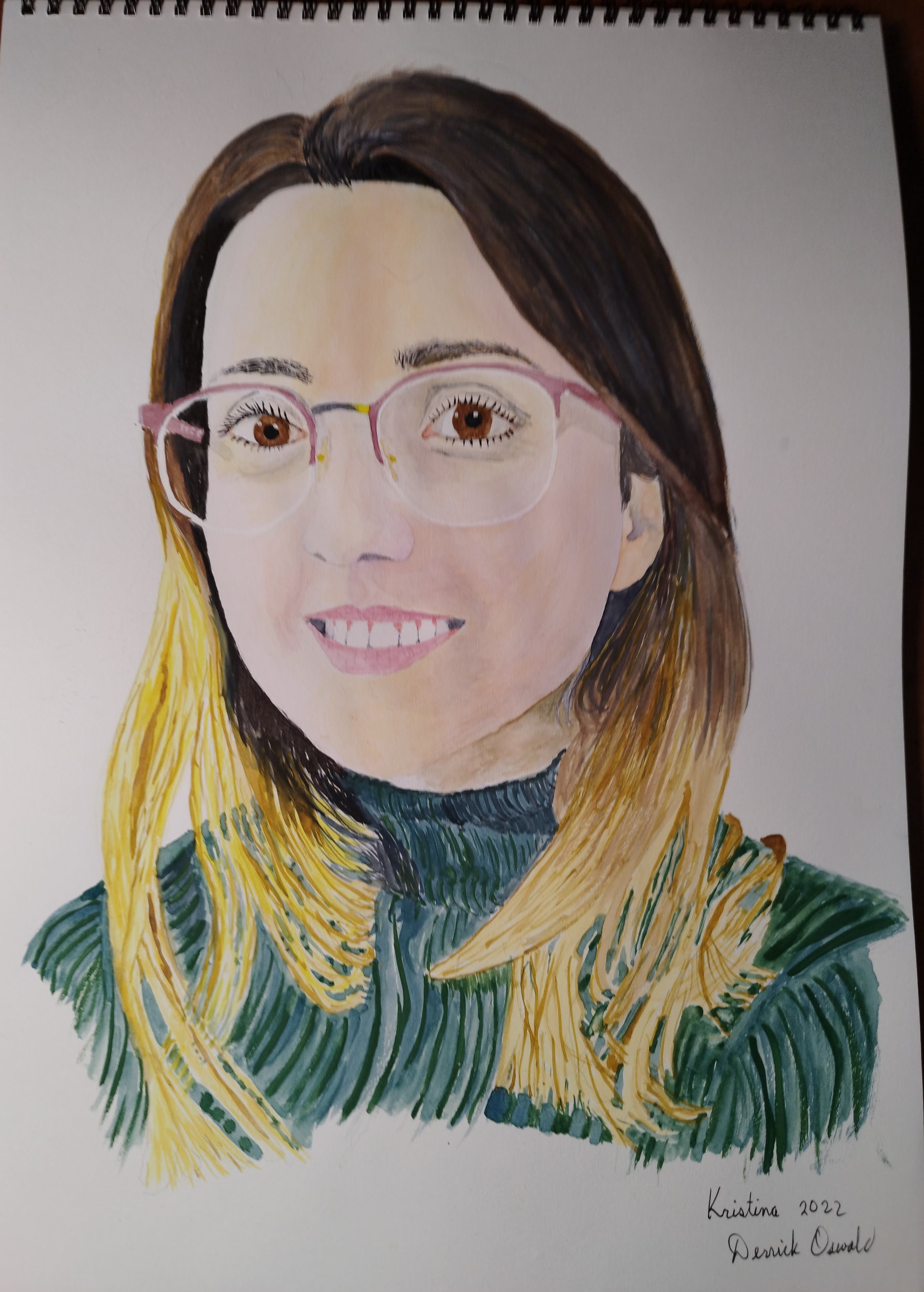 watercolor of Kristina